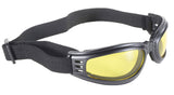 Kickstart Nomad Folding Goggles (Black Frame/Yellow Lens) by Pacific Coast - Cycle Clear