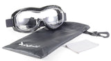 Padded Airfoil 'Fit Over Glasses' Riding Goggles (Black Frame/Clear Lens) by Pacific Coast - Cycle Clear