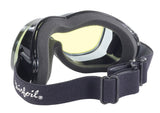 Padded Airfoil 'Fit Over Glasses' Riding Goggles (Black Frame/Yellow Lens) by Pacific Coast - Cycle Clear