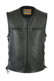 Men's Zipper Front Single Back Panel Concealed Carry Vest