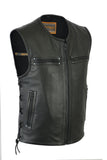 Men's Zipper Front Single Back Panel Concealed Carry Vest