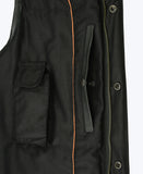 Men's Textile Concealed Snap Closure Vest w/ Scoop Collar