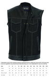 Men's Leather/Denim Combo Vest