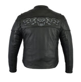 Men's Scooter Jacket w/ Reflective Skulls - Cycle Clear