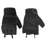 Synthetic Leather/ Mesh Fingerless Gloves - Cycle Clear