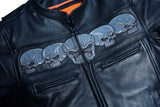 Men's Scooter Jacket w/ Reflective Skulls