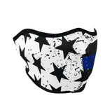 Half Face Mask - Neoprene - Thin Blue Line By ZAN Headgear