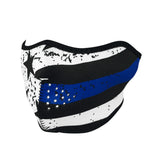 Half Face Mask - Neoprene - Thin Blue Line By ZAN Headgear