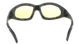 Chopper Style Glasses(Black Frame/Yellow Lens) by Pacific Coast - Cycle Clear