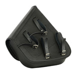 Premium Leather Swing Arm Bag w/Buffalo Snaps - Left Side By Daniel Smart - Cycle Clear