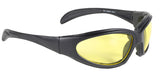 Chopper Style Glasses(Black Frame/Yellow Lens) by Pacific Coast - Cycle Clear