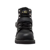 Women's YKK Zipper Black Biker Boots - Cycle Clear