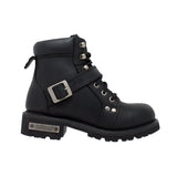 Women's YKK Zipper Black Biker Boots - Cycle Clear